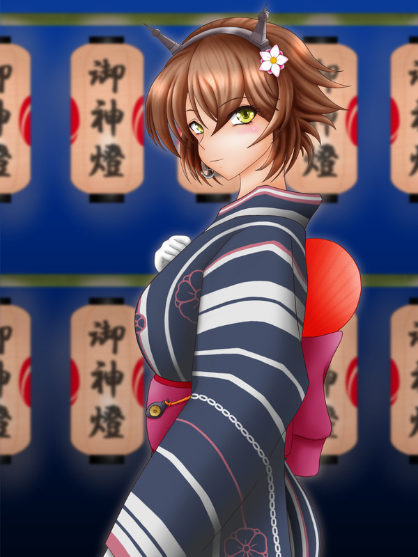 陸奥さんと浴衣