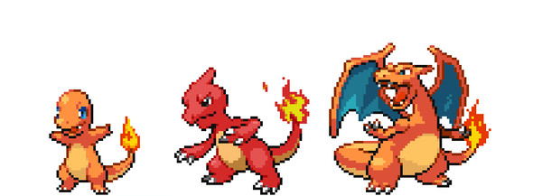 ヒトカゲ ドット絵