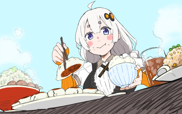 あかりちゃんご飯らくがき!