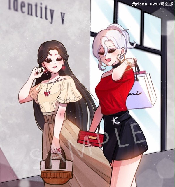 逛街時的雙紅💕