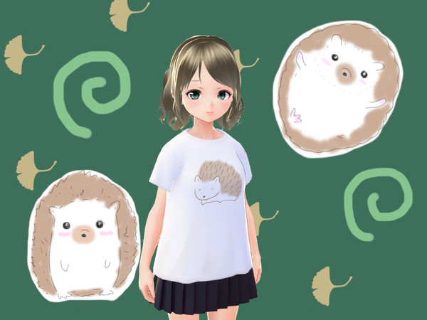 ハリネズミTシャツ