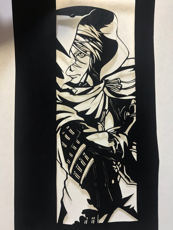 【刀剣乱舞】しおりサイズ切り絵【c96】