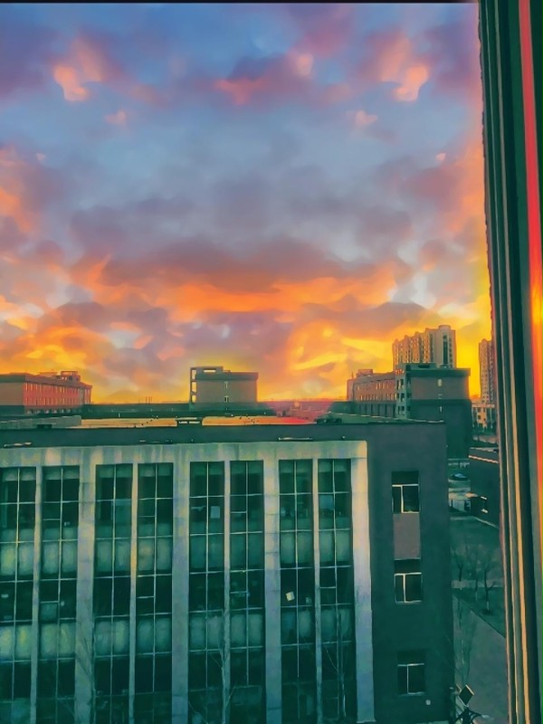 夕阳下的城市