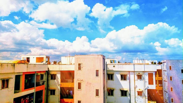 Light Leaks Over Buildings