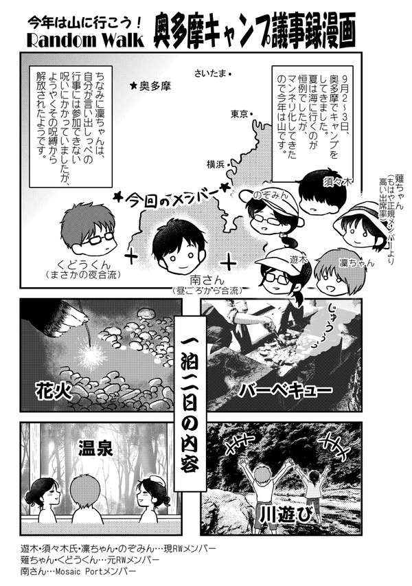 【実録漫画⑫】奥多摩でキャンプしたよ