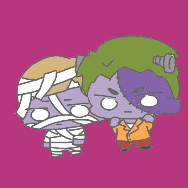 HQ!!牛白ハロウィンらくがき