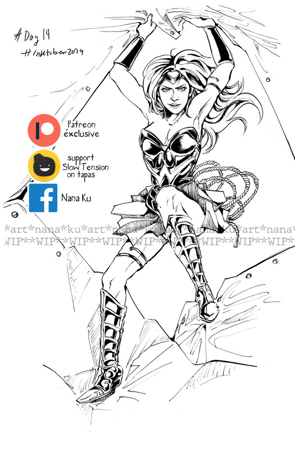 wonder woman linework #WIP