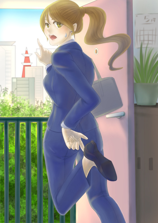 彼女と一緒に「遅刻ちこく～！」