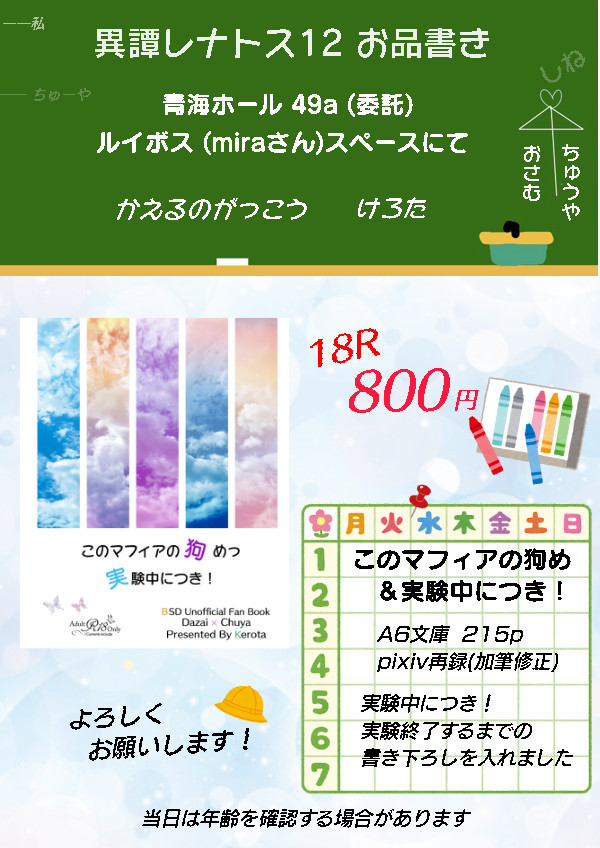 レナトス12お品書き