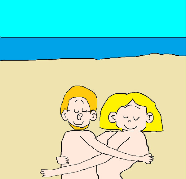 Timmy and Emily's Nude Beach Hug