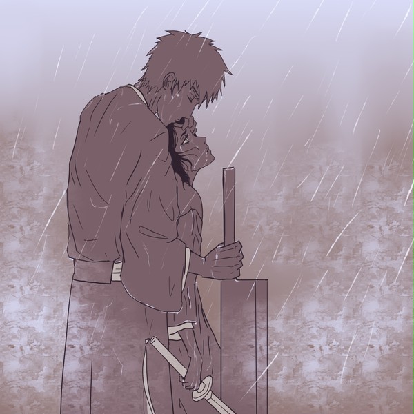 under rain