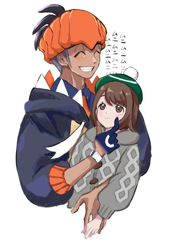 キバナがユウリのほっぺをむにむにするだけ