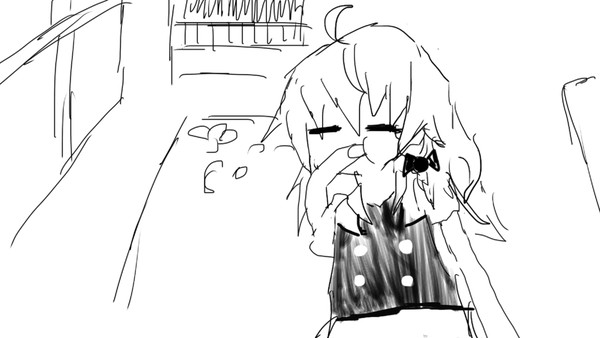 おやつ食べ食べ魔理沙