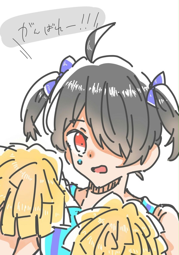 応援阿良々木くん⚠女装