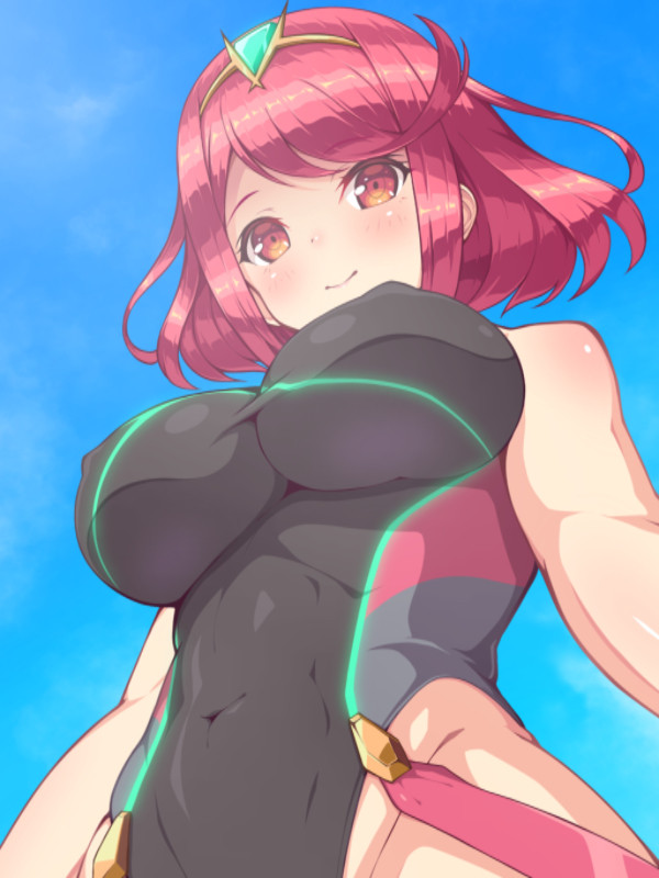 競い合う水着のホムラ
