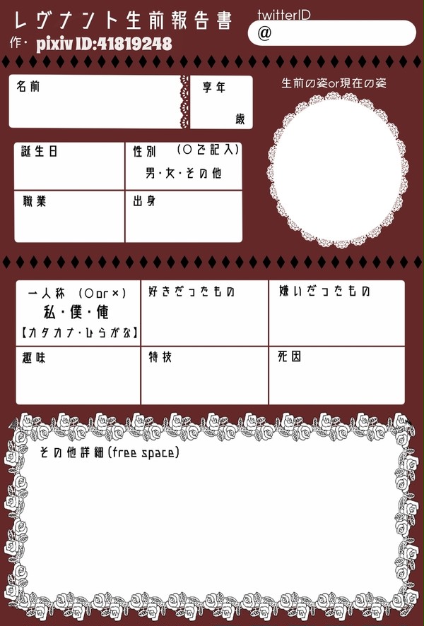 レヴナント生前報告書