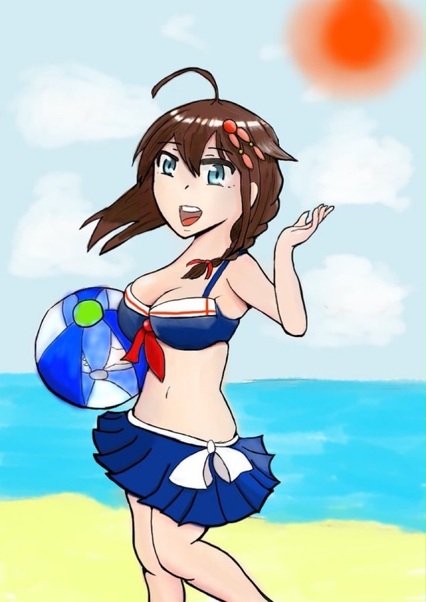 海に来た時雨ちゃん