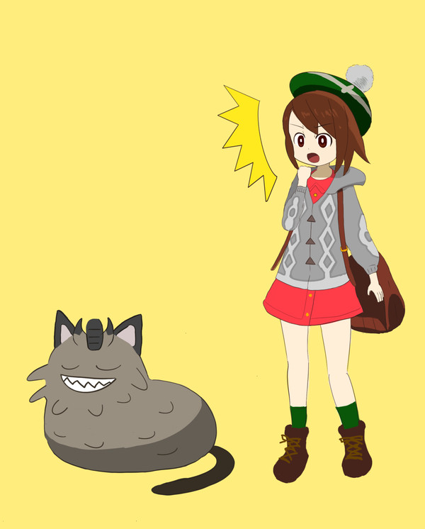 ガラルニャースの　ねむる　と　まるくなる