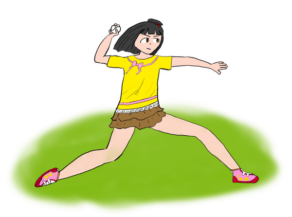 投球する育さん