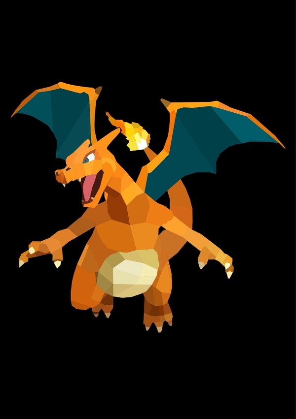Polygon Charizard Art