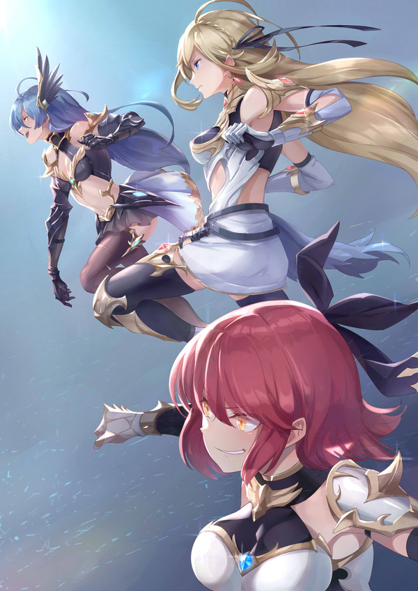 in the blue sky