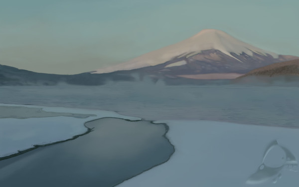 富士山に真冬