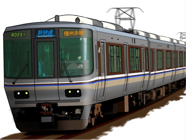 223系2000番台W38編成HIDライト装備車