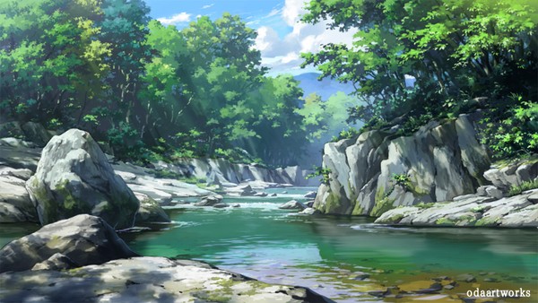 夏の川