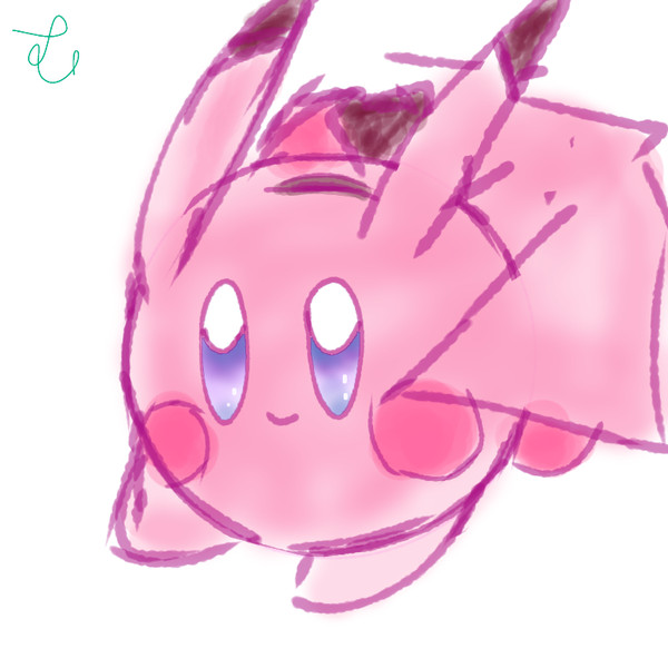 カービィがピカチュウをコピーした自分のイメージ