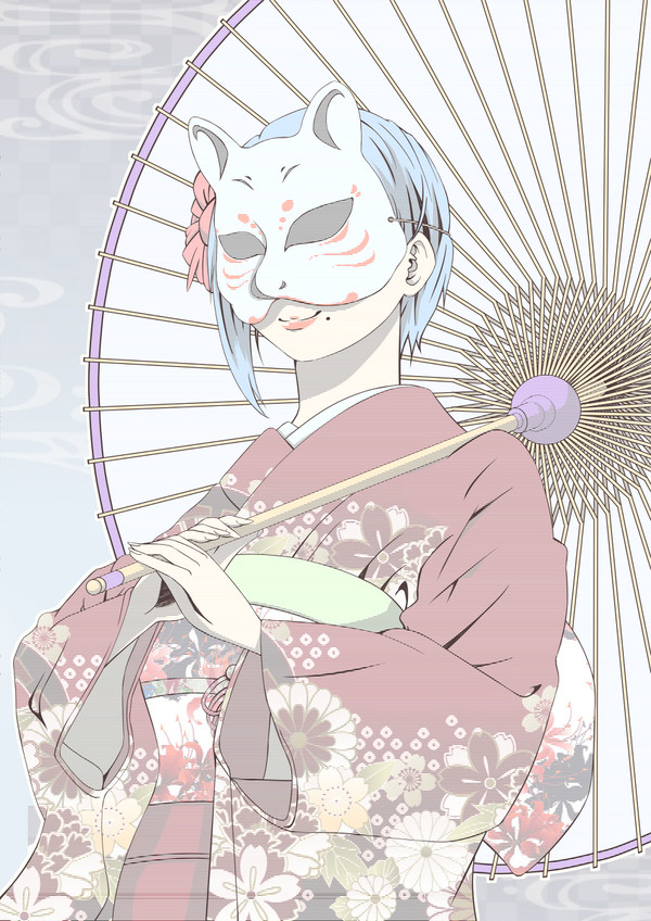 狐面_着物
