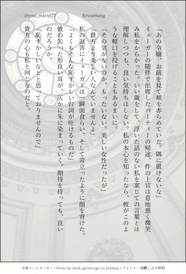 【SS】Erwartung