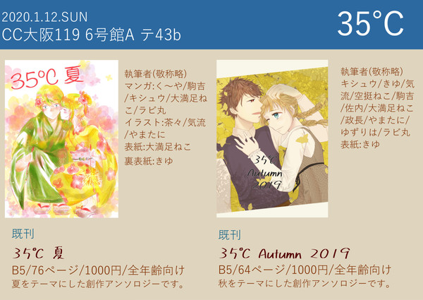 【1/12 COMIC CITY 大阪 119】 おしながき