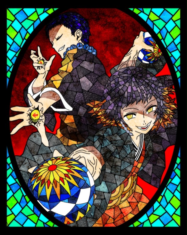 鬼滅ステンドグラス