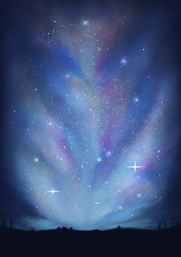 神が生まれる星空