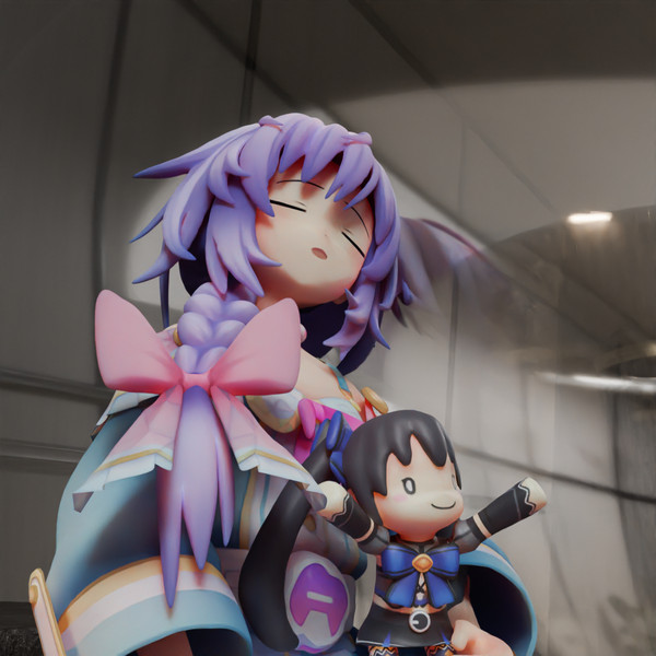 Plu taking a nap with mini nowa