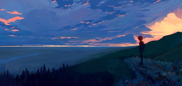 Evening in the mountains