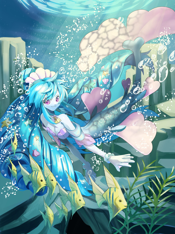 厚塗り練習 人魚姫