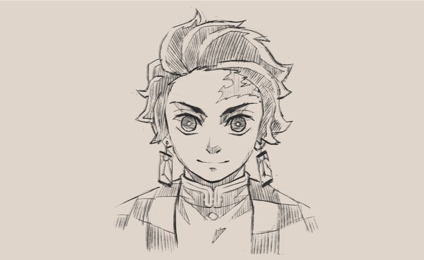 Kamado Tanjirou lineart