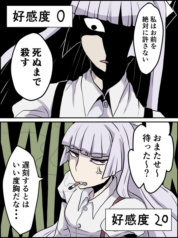 妹紅の好感度の変化