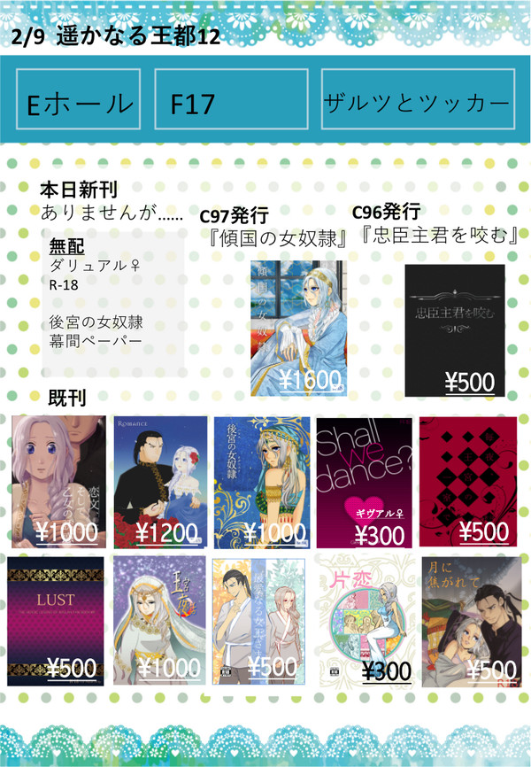 遥かなる王都12お品書き