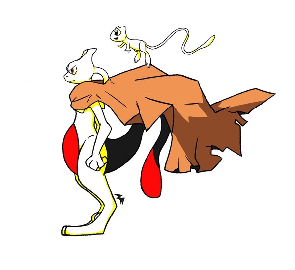 Caped Mewtwo + Mew