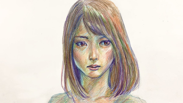 イラスト 「ショートカットの女性」