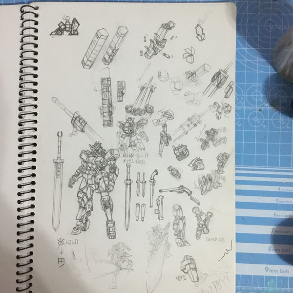 ASW-G-17 Gundam Botis 高达布提斯草图
