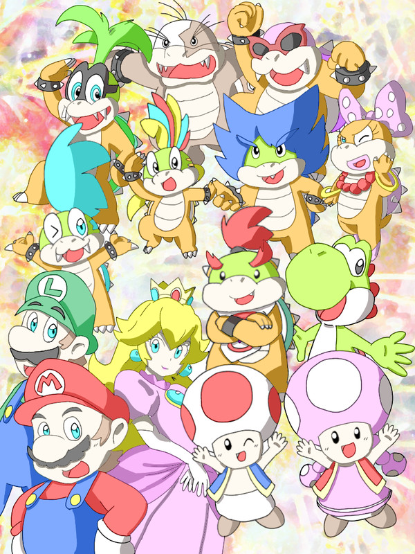 マリオ達とJr.達