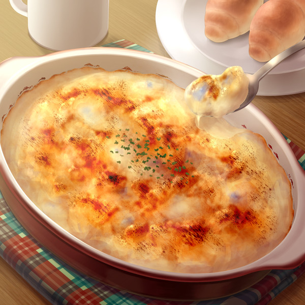 【PFAOS】ブルーポテトとブルーチーズのグラタン