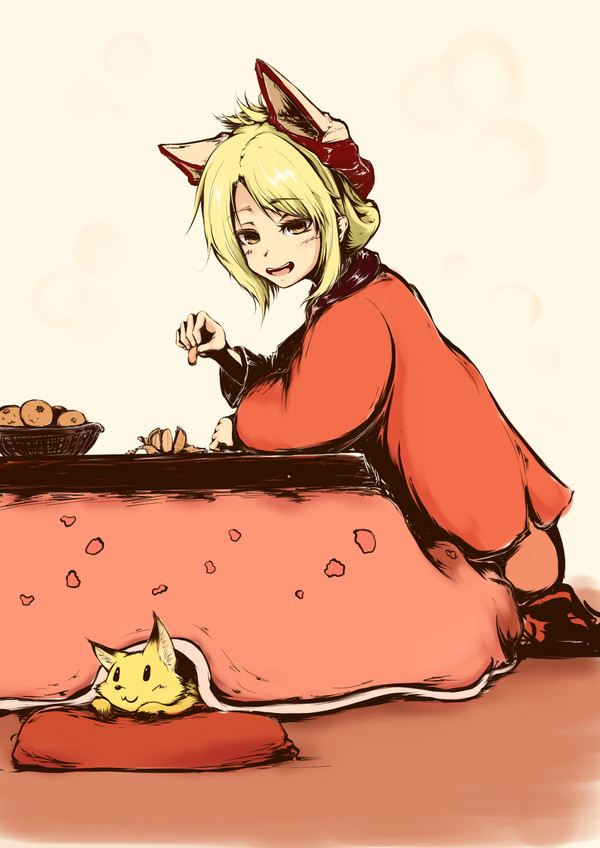 こたつでのんびり