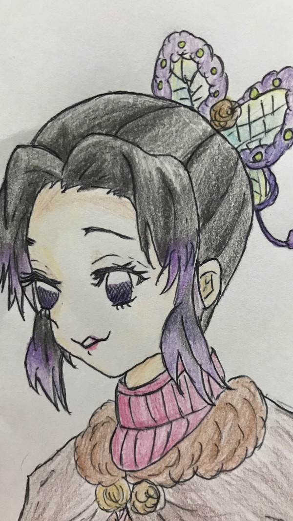 しのぶ様　色鉛筆画
