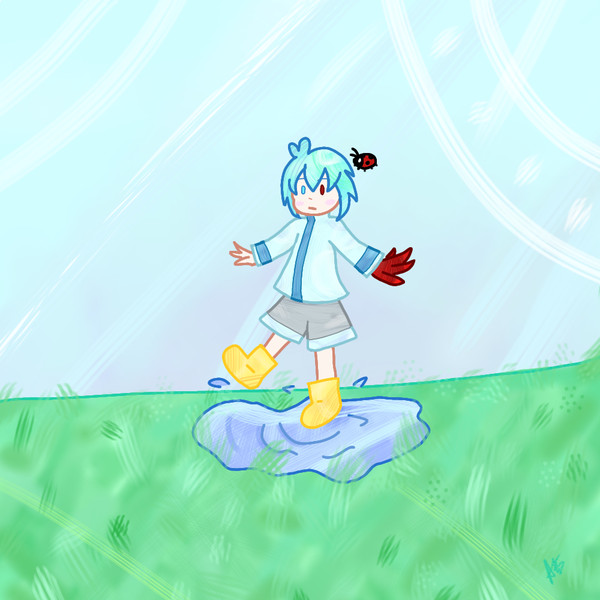 シグくんと水たまり | Sig and a Puddle