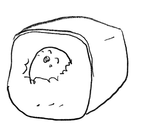 パンにうもれるてけ