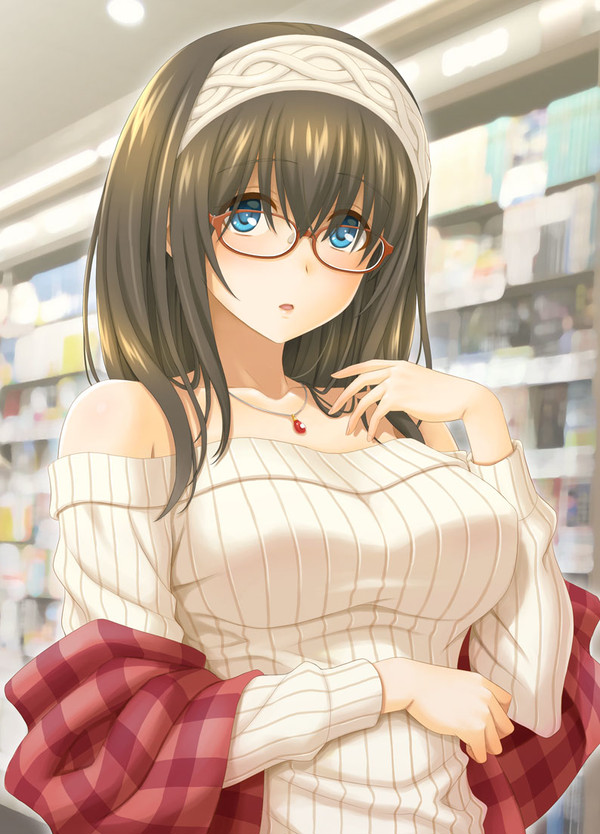 オフショルダーめがねふみふみ